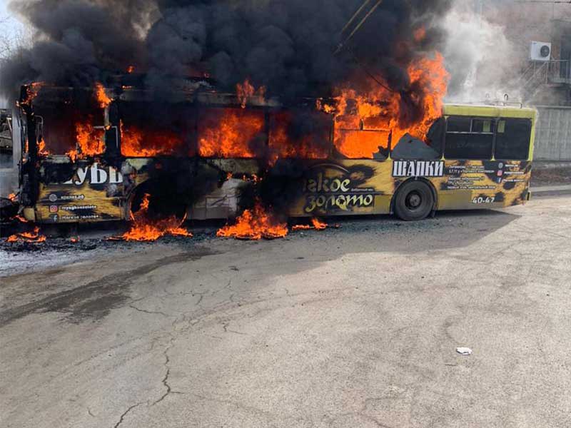 Служебная проверка назначена по факту возгорания троллейбуса в Иркутске