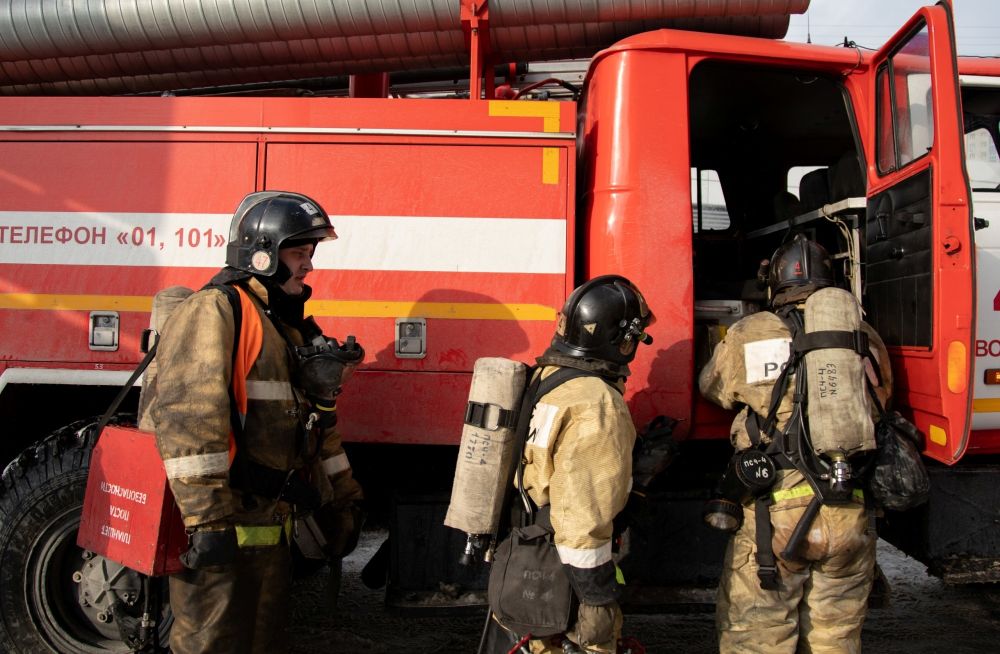 Пожар в центре Иркутска