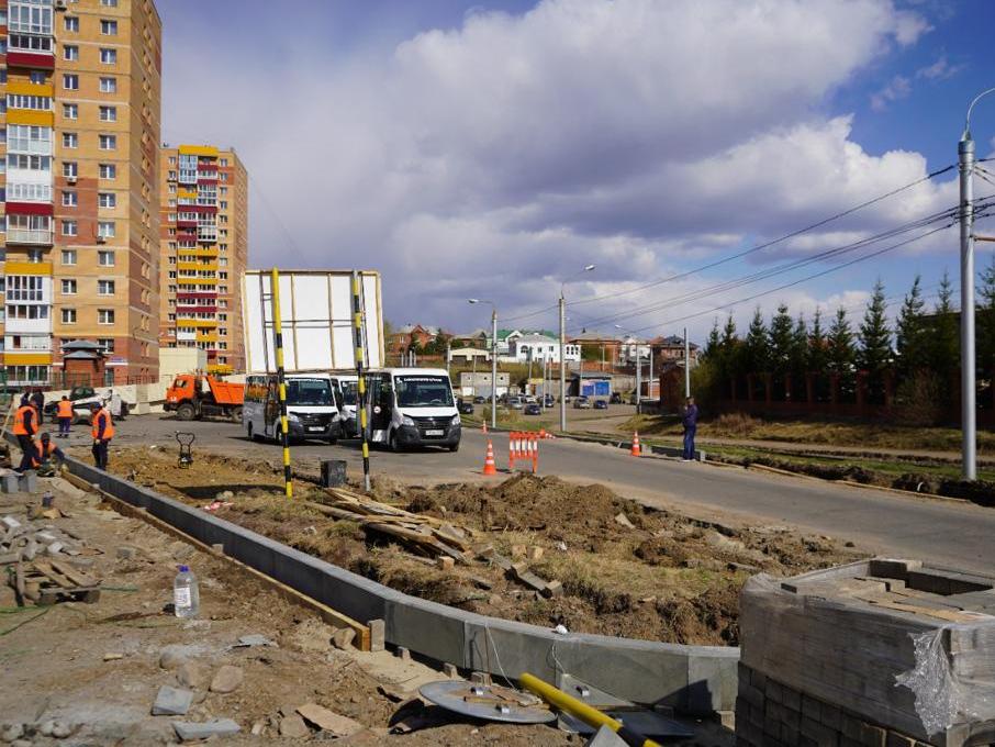 Ремонт Депутатской в Солнечном: тротуары почти готовы