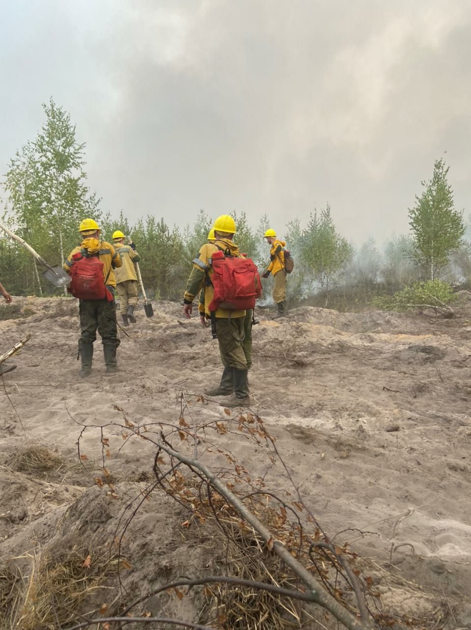 Пожарные-десантники из Приангарья тушат лесные пожары в Нижегородской и Рязанской областях