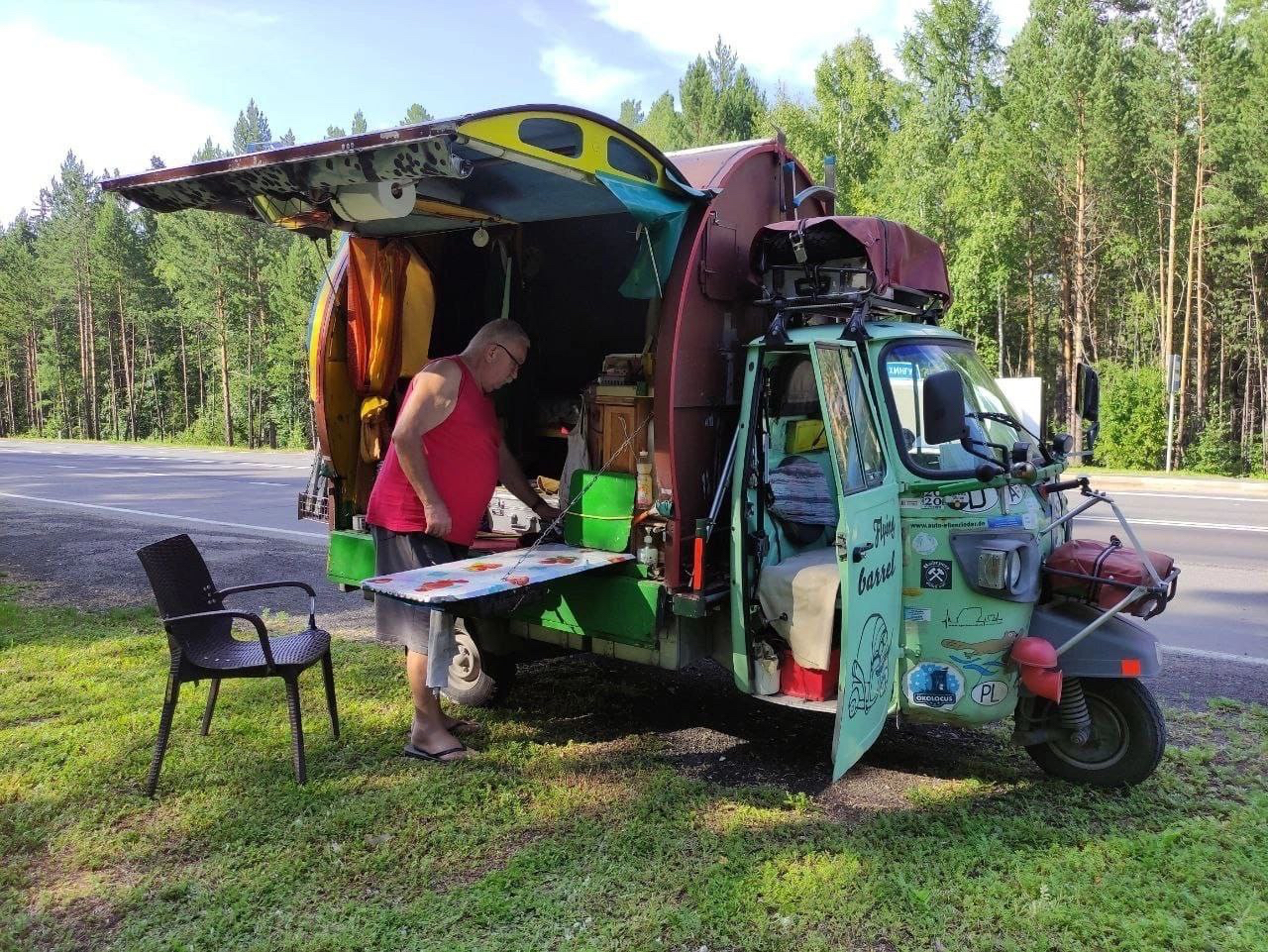Польский путешественник на мотороллере прибыл в Нижнеудинск