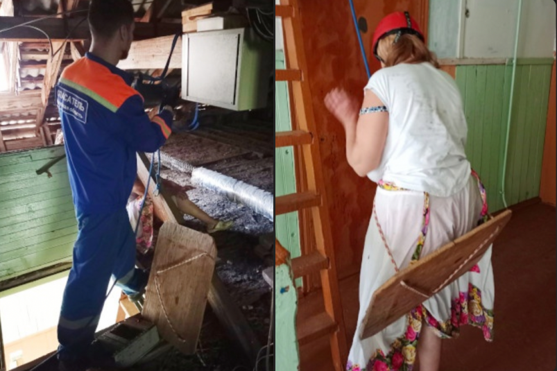 60-летней братчанке понадобилась помощь спасателей и альпинистское снаряжение, чтобы спуститься с чердака