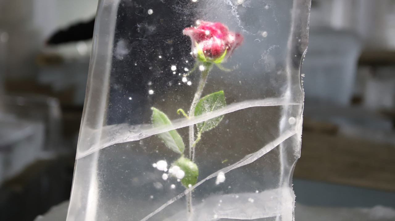 Ледовый город начали строить в центре Иркутска