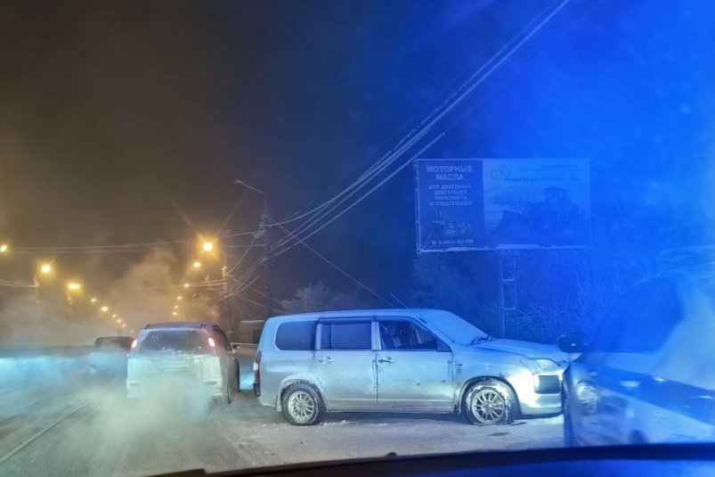 В 8-километровую пробку попали жители Ново-Ленино утром 14 декабря