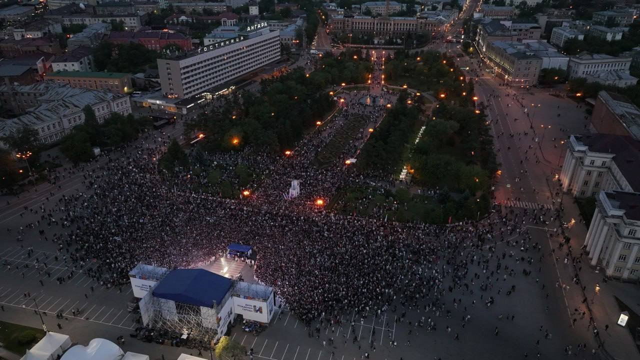 55 тысяч человек пришли на праздничный концерт ко Дню города в Иркутске