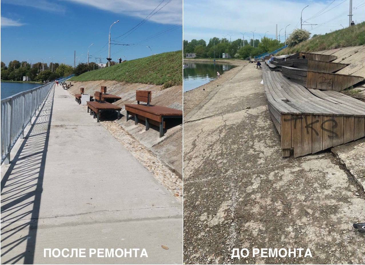 Набережную у ледокола «Ангара» восстановили за счет городского бюджета